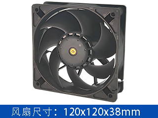 健策JC12038B24H-3｜24V 高风压 12038 轴流风扇｜充电桩高热密度散热方案