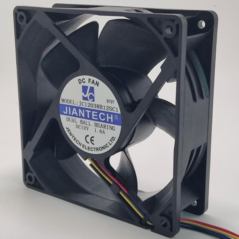 健策 JENTECH JC12038B24U-1 轴流风扇 24V 超大风量高静压超充桩散热风扇