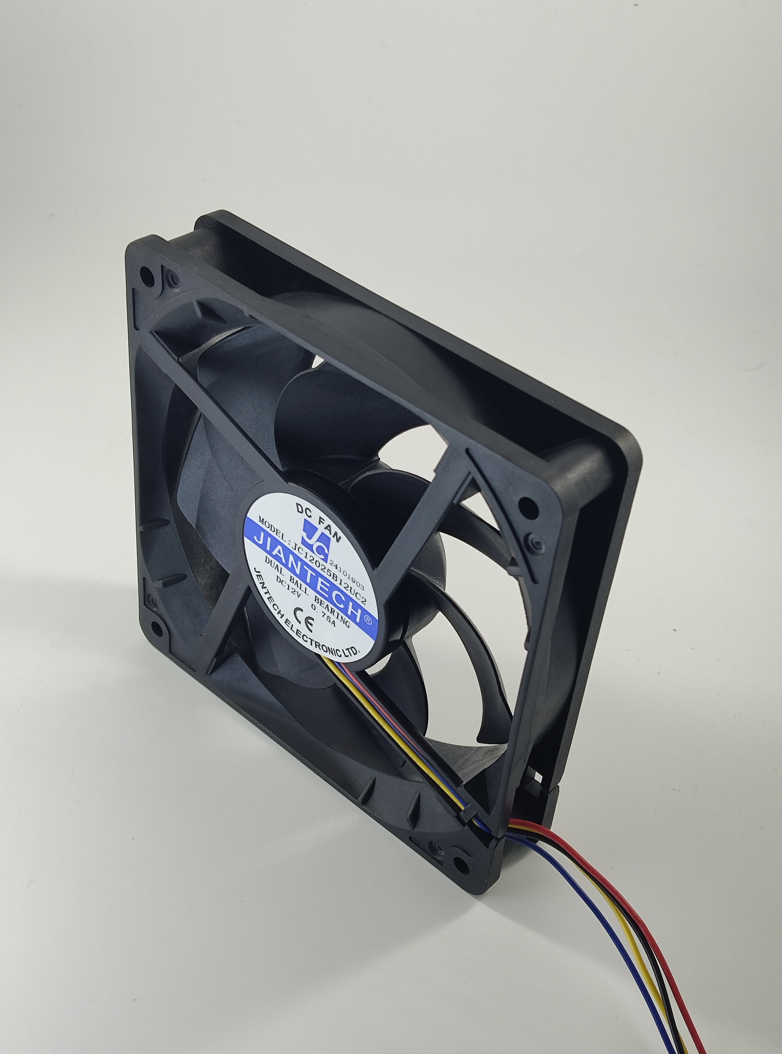 健策 JENTECH JC12038B12L-2 轴流风扇 12V 高静压大风量充电桩工业散热风扇
