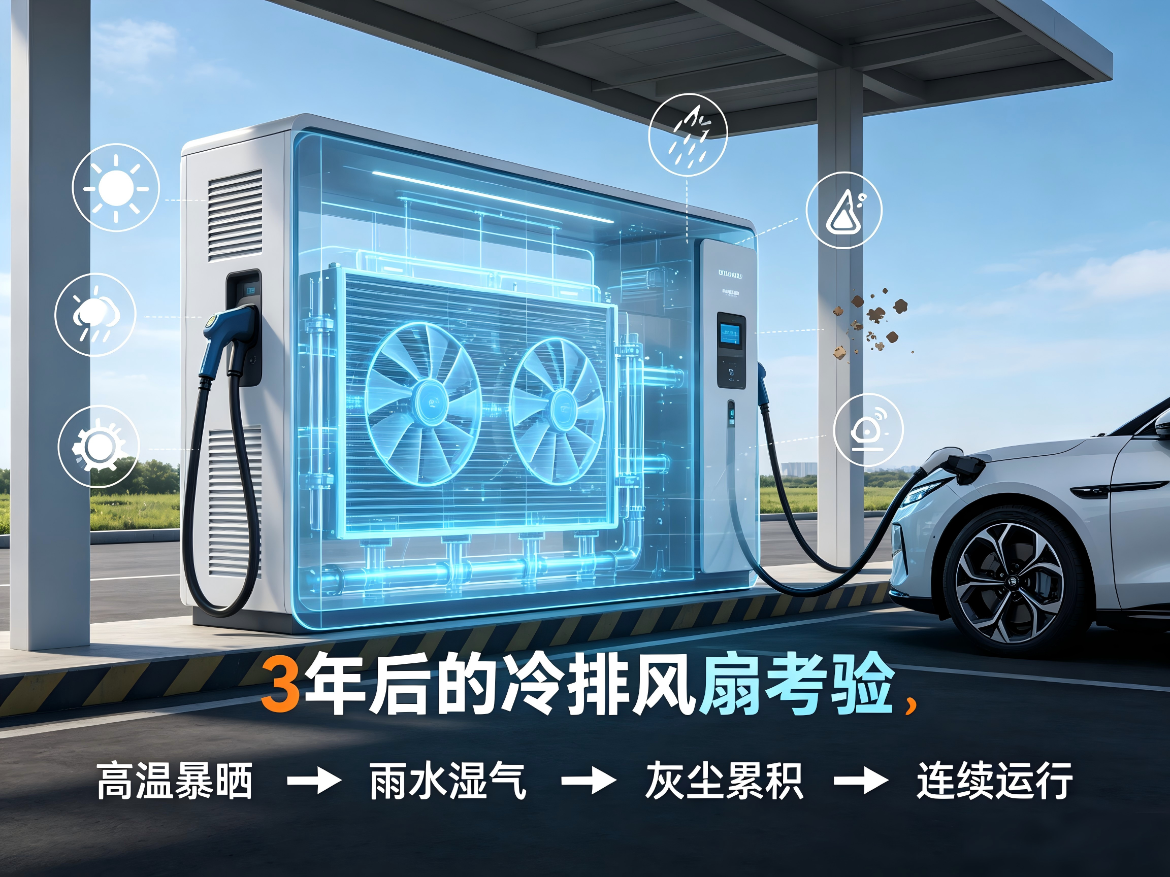 轴流风扇在充电桩里真的能满足静压需求吗？高静压散热风扇选型解析